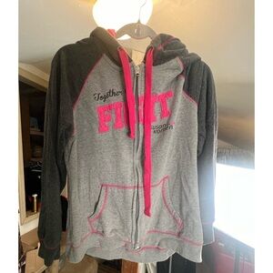 Susan Komen Gray & Pink Cancer Awareness Hoodie Sweat
